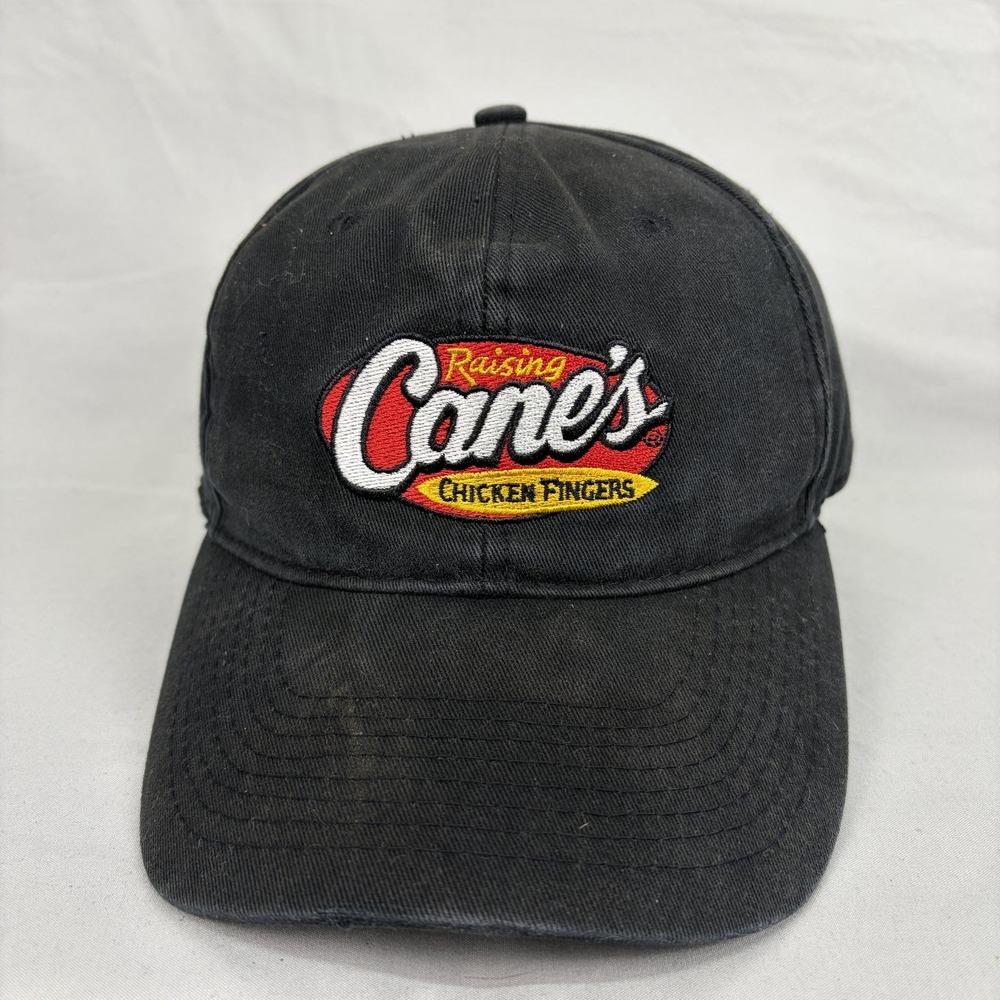 Raising Cane's Hat Baseball Cap Unisex OSFM Black One Love Embroidered